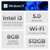 Laptops: ZEBRONICS NBC 3S Intel Core i3 12th Gen 1215U Laptop - (8 GB RAM 3200MHz/ 512 GB M.2 SATA SSD/Windows 11 Home) 15.6” 1080p, Dolby Atmos, Type C Port, Fingerprint Sensor, 38.5Wh Battery (Space Grey)